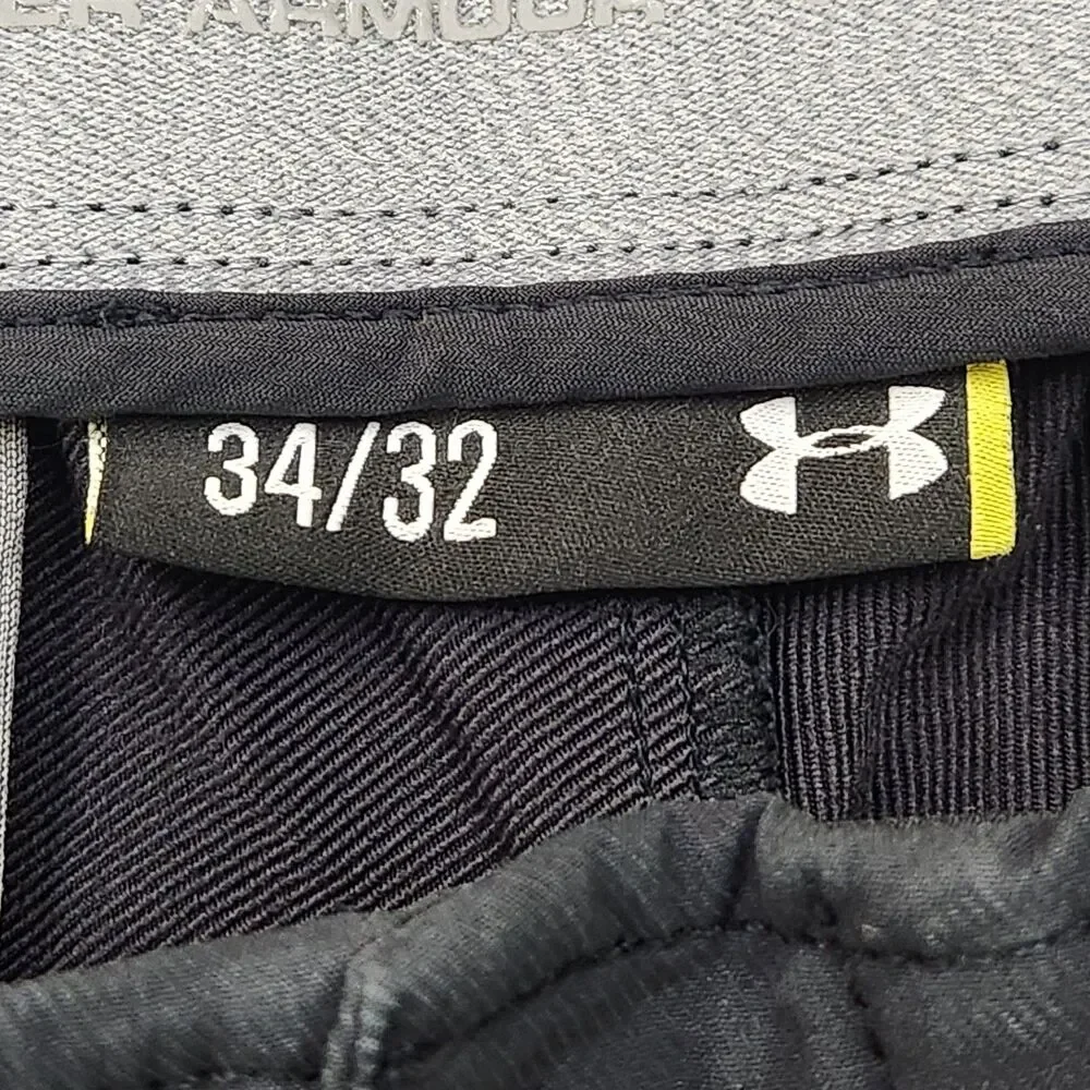 Under Armour Match Play Golf Pants Men’s 34x32 Black Performance Nylon Stretch‎